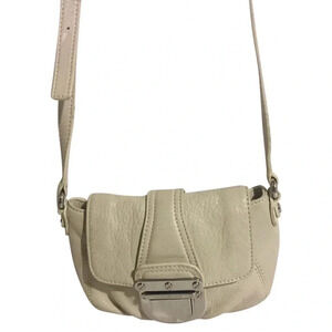 Michael Kors small cream white leather crossbody handbag